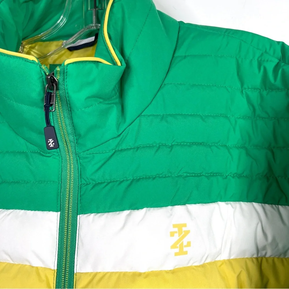 IZOD Mock Neck Quilted Puffer Jacket NEW Size XL Green